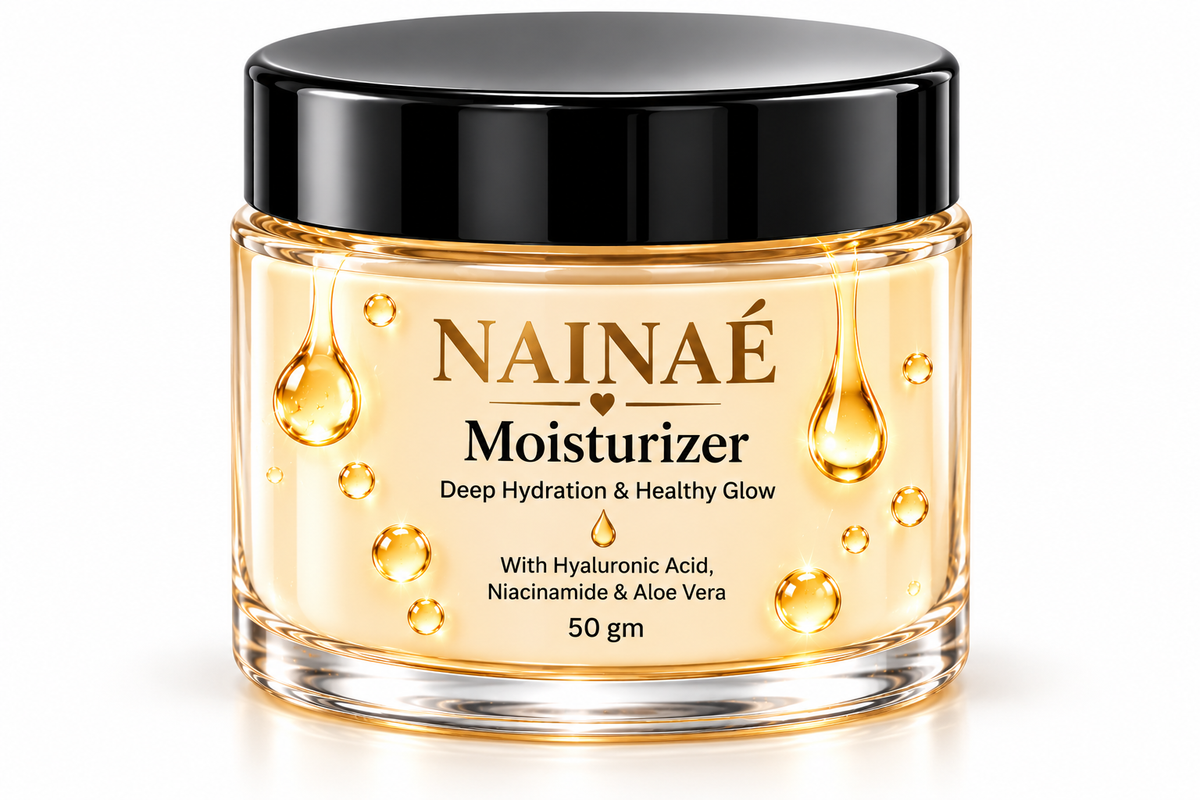 NAINAÉ Deep Hydration & Healthy Glow Moisturizer with Hyaluronic Acid, Niacinamide & Aloe Vera | Face Moisturizer for Soft, Smooth & Glowing Skin | 50g