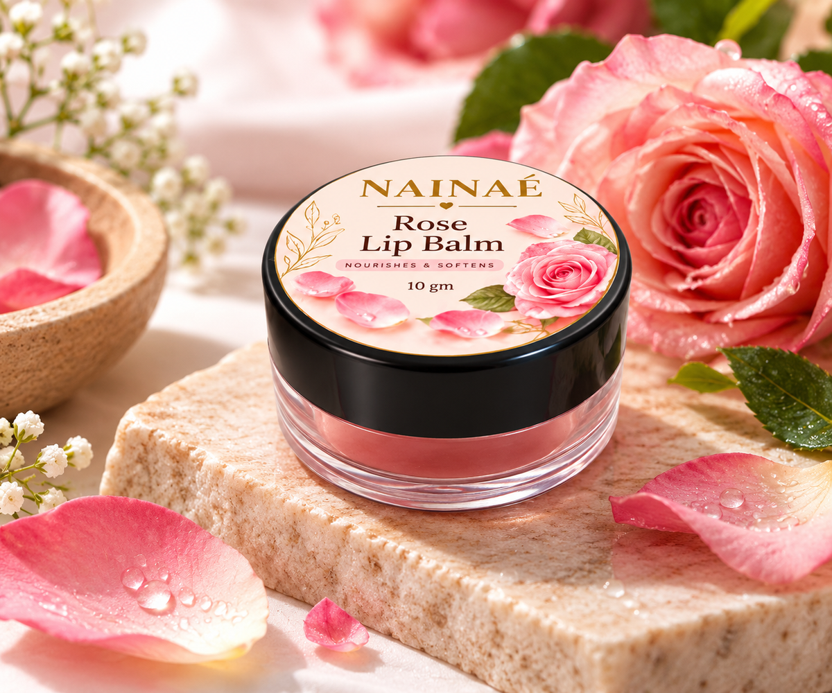 NAINAÉ Rose Lip Balm – Nourishing & Moisturizing Lip Care | 10 g