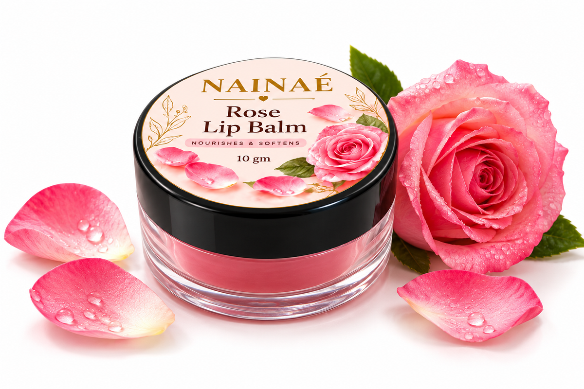 NAINAÉ Rose Lip Balm – Nourishing & Moisturizing Lip Care | 10 g